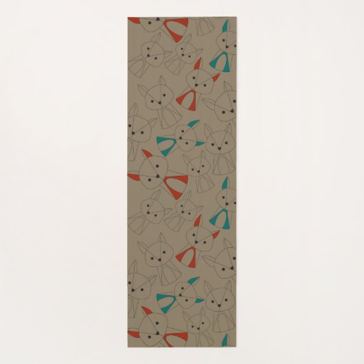 Donkere modus Fox Cartoon Yogamat