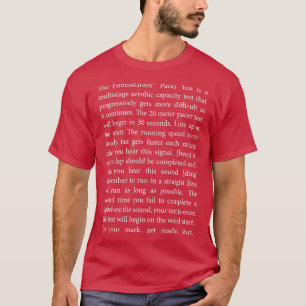 Donkere modus Het FitnessGram Pacer Test volledige T-shirt