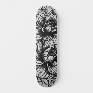 Donkere monochromatische Street Art Geïnspireerd B Persoonlijk Skateboard