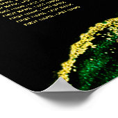 Donkere Moody Black Green Bronze Seating Chart Poster (Hoek)