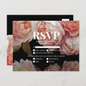 Donkere Moody Blush Pink Meal Choices Weddenschap  Uitnodiging Briefkaart (Voorkant / Achterkant)