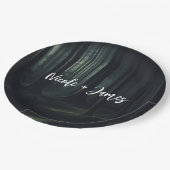 Donkere Moody Bos Bomen bij Twilight Bruiloft Papieren Bordje (Gekanteld)