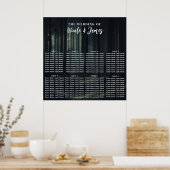 Donkere Moody Bos Bomen bij Twilight Wedding Seat Poster (Keuken)