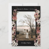 Donkere Moody Floral Autumn Foto slaat de datum op Kaart (Voorkant)