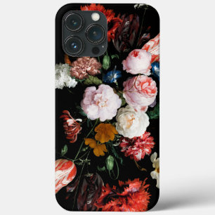 Donkere Moody Floral met zwarte achtergrond Case-Mate iPhone Case