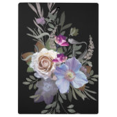 Donkere Moody Floral op zwart Klembord (Achterkant)