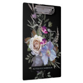 Donkere Moody Floral op zwart Klembord (Rechts)