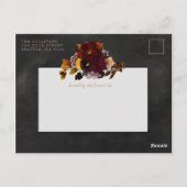 Donkere Moody Floral Wedding Dank je Briefkaart ka (Achterkant)