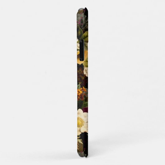 Donkere Moody Florals Antiek winterbloemen Case-Mate iPhone Case (Achterkant/rechts)