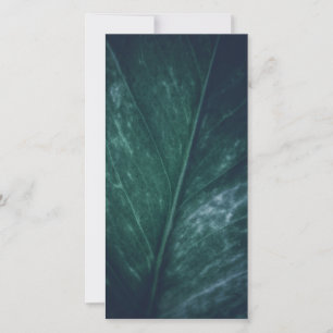 Donkere moody Leaf floral Design Photo-kaart