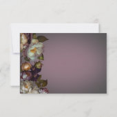 Donkere Moody Mauve Floral Modern sparen de Kaart  (Achterkant)