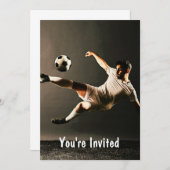 Donkere Moody Soccer Kick met bal Kaart (Voorkant / Achterkant)