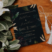 Donkere Moody Wedding Invitation Black Wedding Inv Kaart