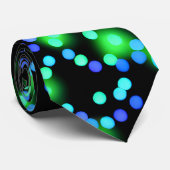 Donkere, mooie kleuren, neongloed licht stropdas (Opgerold)