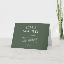Donkere Mosgroene Minimalistische Scandi Trouw Dan Kaart