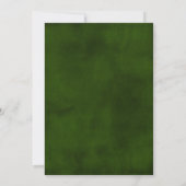 Donkere Moss Green Waterverf Wedding Invitations Kaart (Achterkant)