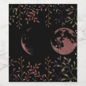 Donkere motorfase wijn etiket (Enkel label)