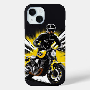 Donkere Motorrijder Avontuur Ontwerp Voor Rijders iPhone 15 Case