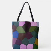 Donkere mozaïek tote bag (Voorkant)