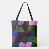 Donkere mozaïek tote bag (Achterkant)