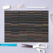 Donkere, multicolore Unieke stripes Tissuepapier (Craft)
