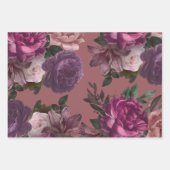 Donkere, mysterieuze waterverf bloem zwarte Bruids Inpakpapier Vel (Voorkant 3)