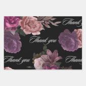 Donkere, mysterieuze waterverf bloem zwarte Bruids Inpakpapier Vel (Voorkant)