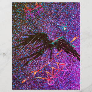 Donkere Mystery-vleugelflank die over de ruimte vl