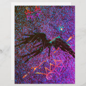 Donkere Mystery-vleugelflank die over de ruimte vl (Voorkant / Achterkant)