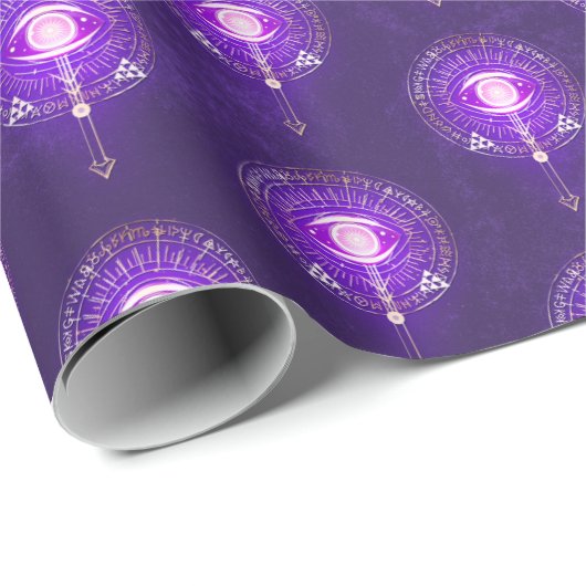 Donkere mystieke arcane Oog van Eterniteit Cadeaupapier (Rol Hoek)