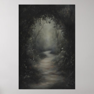 Donkere Mystieke Boscore Muurkunst, Printbaar Poster