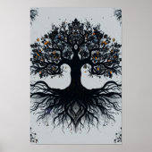 Donkere mystieke levensboom kunst poster (Voorkant)