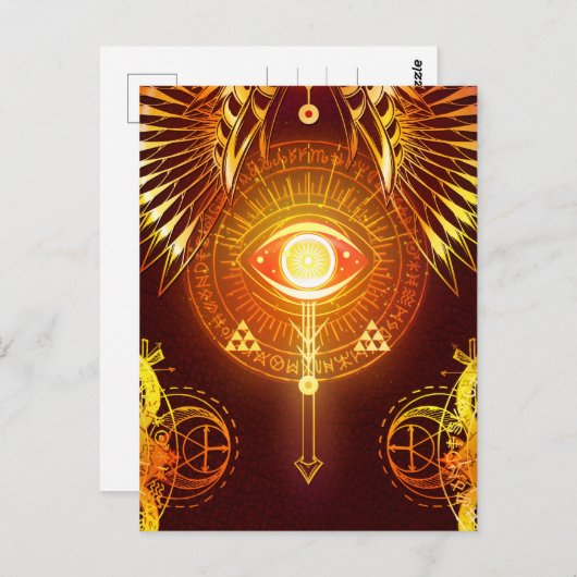 Donkere mystieke ogen van het oogmerk van het oogm briefkaart (Voorkant / Achterkant)