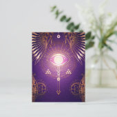 Donkere mystieke ogen van het oogmerk van het oogm briefkaart (Staand voorkant)