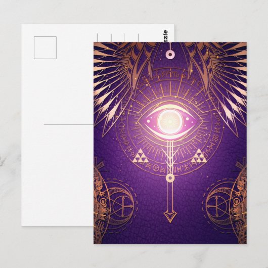 Donkere mystieke ogen van het oogmerk van het oogm briefkaart (Voorkant / Achterkant)