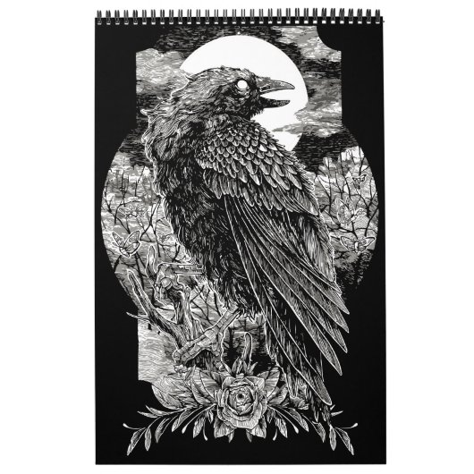 Donkere Mystieke Raaf Kalender (Hoes)