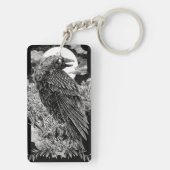 Donkere mystieke raaf sleutelhanger (achterkant)