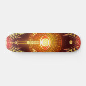Donkere mystische antiklonoog van de afkomst (rood persoonlijk skateboard (Horizontaal)