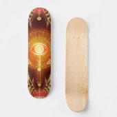 Donkere mystische antiklonoog van de afkomst (rood persoonlijk skateboard (Voorkant)