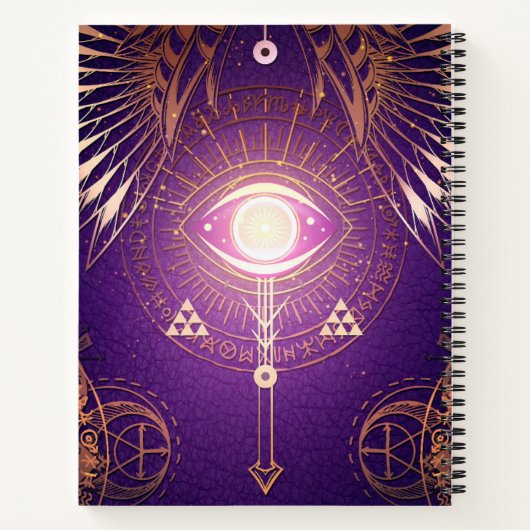 Donkere mystische pijlogen oog oog van het ternair notitieboek (Achterkant)