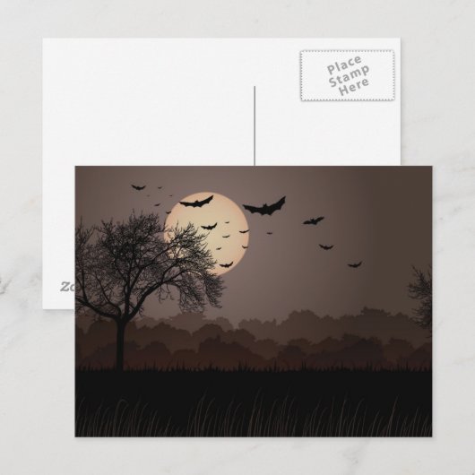 Donkere nacht briefkaart (Voorkant / Achterkant)