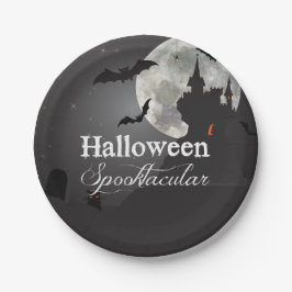 Donkere nacht Halloween Spooktacular Party Papieren Bordje