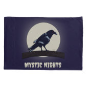 Donkere nacht Moonlight Malevolent Crow Kussensloop (Achterkant)