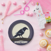 Donkere nacht Moonlight Malevolent Crow Paper Bord (Feest)