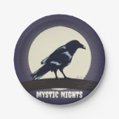 Donkere nacht Moonlight Malevolent Crow Paper Bord (Voorkant)