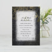Donkere nacht Mystery Gothic Wedding Invitation Kaart (Staand voorkant)