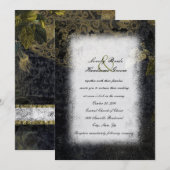 Donkere nacht Mystery Gothic Wedding Invitation Kaart (Voorkant / Achterkant)