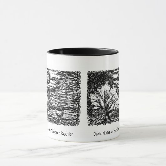 Donkere nacht van de soep mok (Midden)