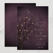 Donkere nachtelijke Kaarten voor het uitnodigen va (Voorkant / Achterkant)