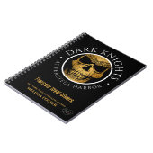 Donkere nachten Logo 6,5 x 8,75 inch spiraal notit Notitieboek (Linkerzijde)